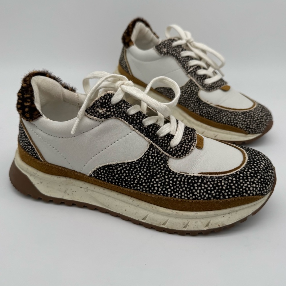 Madewell Kickoff Trainer White Multi Leather Sneaker Size 8 M